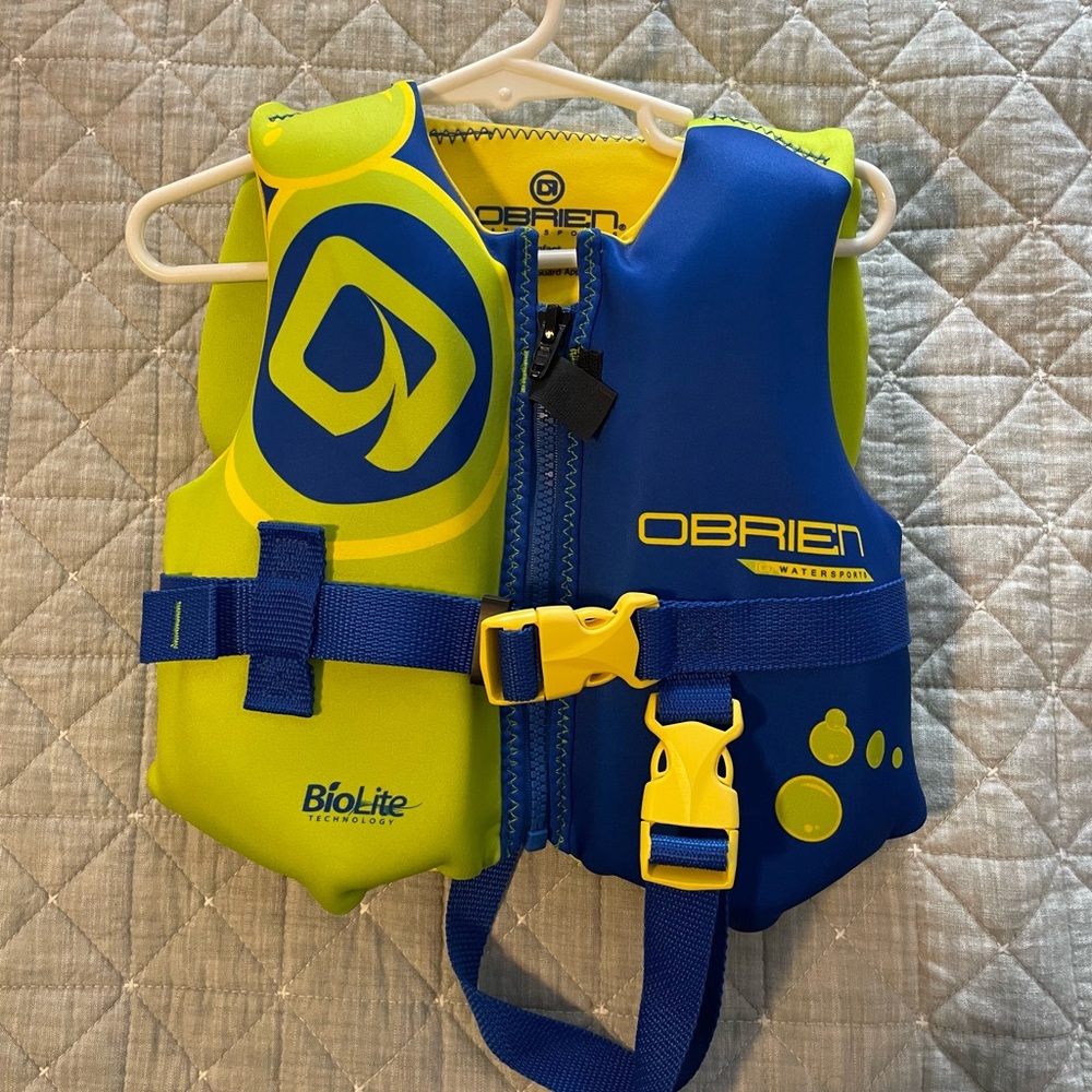 O'Brien Infant Neoprene Life Vest BioLite GREEN 0-30lbs